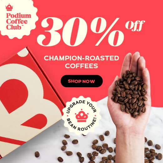 Podium Coffee Club approved affiliate creative