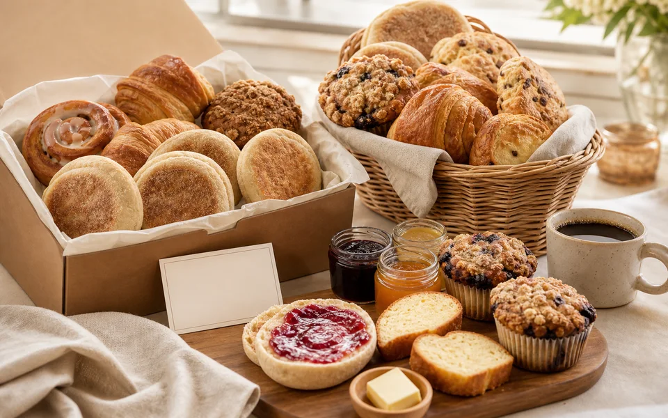 Bakery and brunch gifts visual representing Wolferman's Bakery