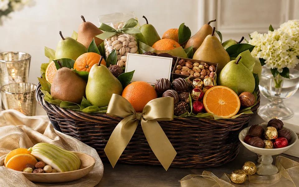 Classic gift baskets visual representing Harry & David