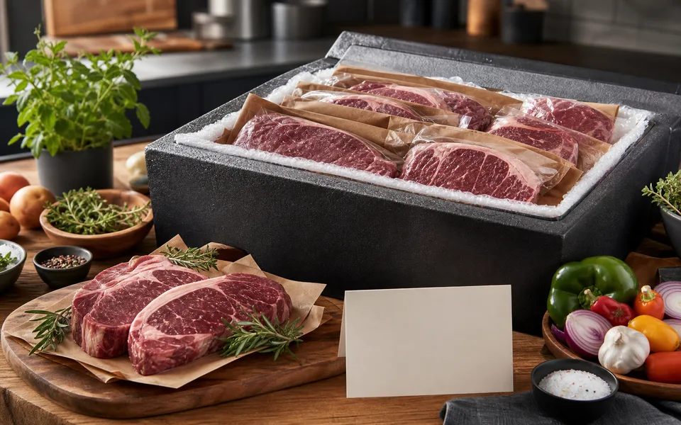 Steak and freezer gifts visual representing Omaha Steaks
