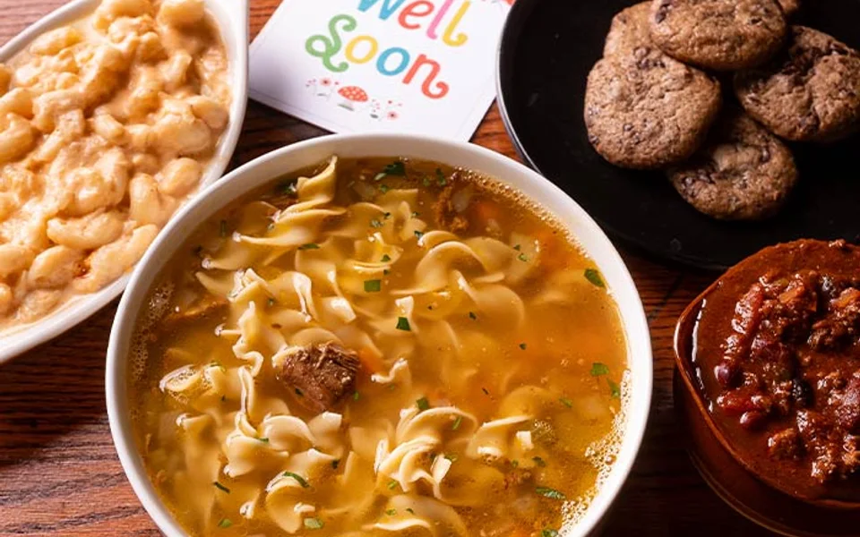 What A Crock Meals get well gift box with prepared comfort meals